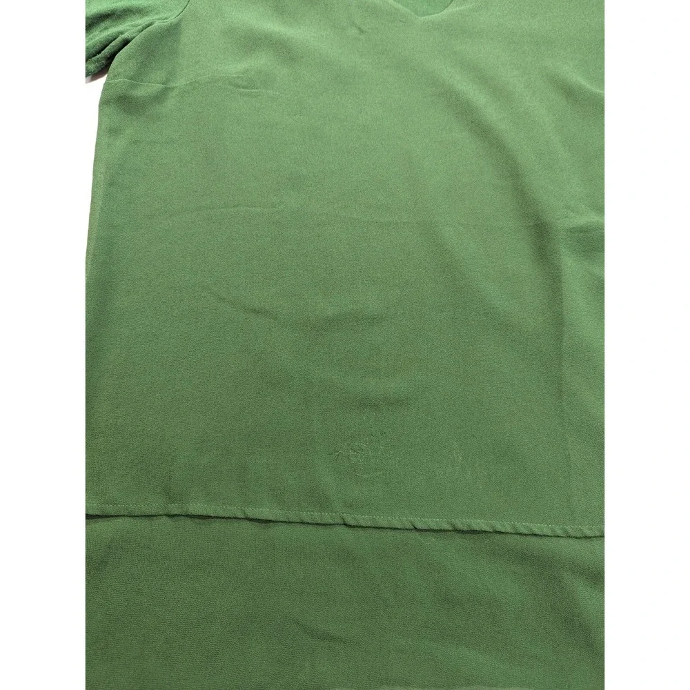 Michael Kors Woven Knit Layered Women's Mixed Hem V-Neck 3/4 Sleeve Top‎ Small - Picture 12 of 15